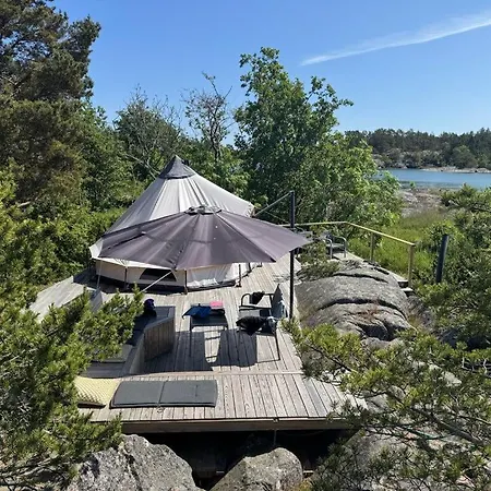 Härligt Privat Glamping Med Bastutält Luksustelt *