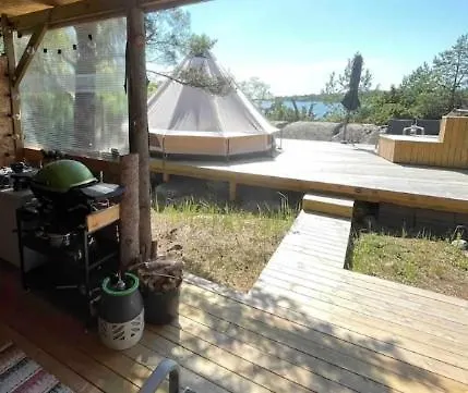 Haerligt Privat Glamping Med Bastutaelt *